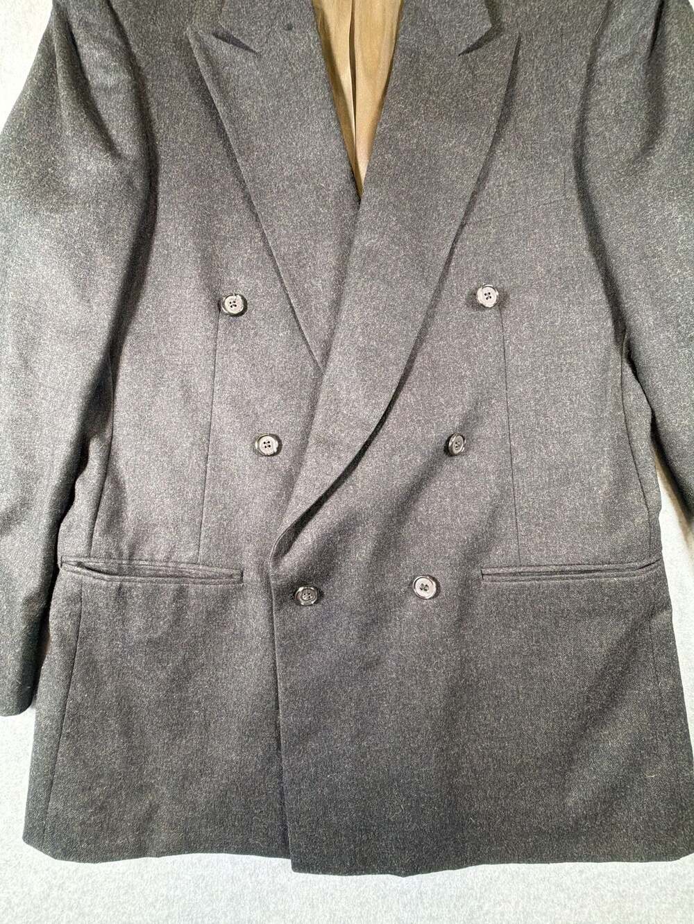 Brooke & Deane Vintage 100% Pure Wool Double Breasted Blazer Jacket